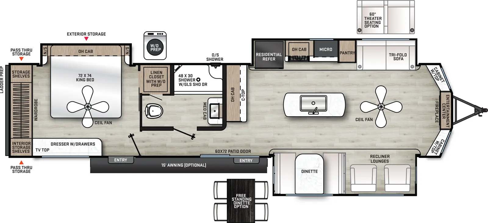 Aurora 39FLTS Floorplan